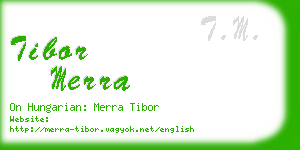 tibor merra business card